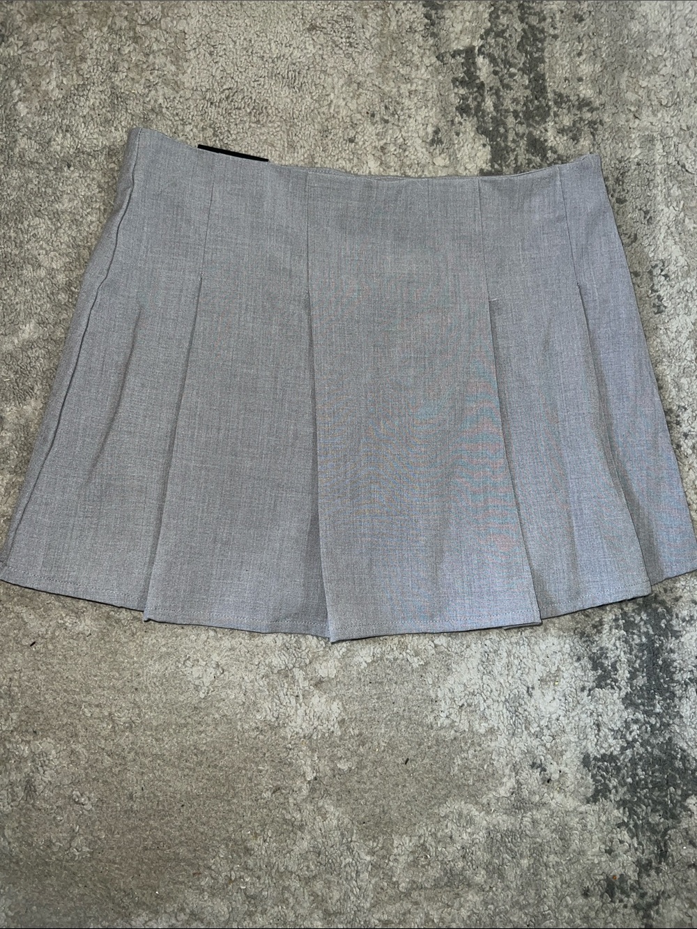 Ultra Flirt Light Gray Pleated Mini Skirt